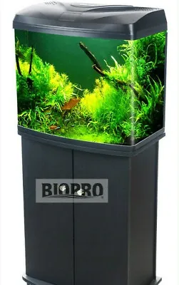 $309.99 • Buy BIOPRO (BLACK) Aquarium Fish Tank+ Cabinet Option 66L Glass LED Pump/Filter B260