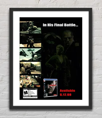 Metal Gear Solid 4 Guns Of Patriots PS3 Glossy Promo Ad Poster Unframed G1894 • $22.98