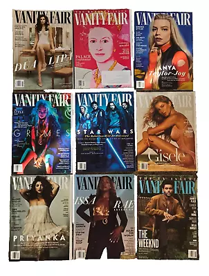 Lot Of 9 Vanity Fair Magazine Dua Lipa Thw Weeknd Anya Grimes Gisele More! • $19.99