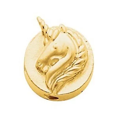 Unicorn Slide Charm For Bracelet 14kt Yellow Gold Quality Made • $899