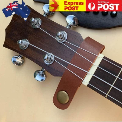 $8.49 • Buy Leather Electric Guitar Strap Button Lock Belt For Bass Ukulele (Brown)