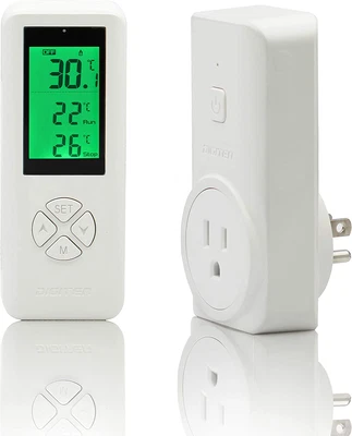 $34.28 • Buy Wireless Thermostat Plug In Digital Temperature Controller Outlet Programmable T
