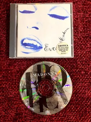 Madonna Germany Erotica Cd Promo Hype Sticker Sex Lp White Copyright Text Border • $35