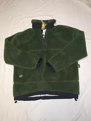Men's NWT Moose Green 1/2 Zip Up Pullover Fleece Sweatshirt Tag Size Large • $54.99