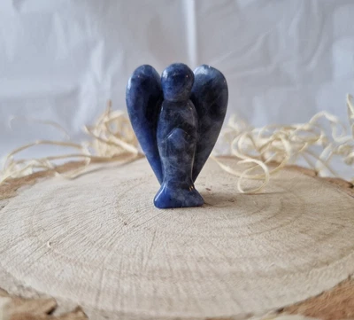 £7.50 • Buy Sodalite Angel Carving Crystal Healing Minerals Chakra Meditation