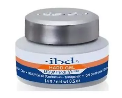 IBD Hard Gel LED/UV French Xtreme Builder Gel 0.5 Oz / 14 G - Clear (56843) • $14.59