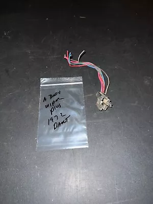 Mopar A Body Windshield Wiper Switch Plug Wiring Section 69 70 71 72 73 74 Dart • $14.98