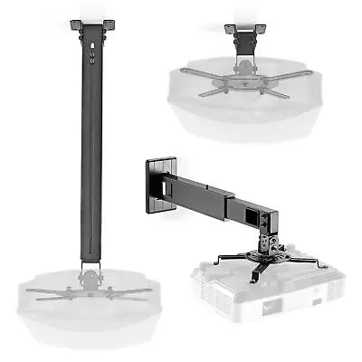 Universal Projector Mount Ceiling Wall Bracket LCD DLP Tilt Rotate Extendable • £26.92