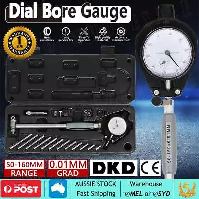 Dial Bore Gauge Gage Set Micrometer Metric 50-160mm Indicator Cylinder Measuring • $56.95