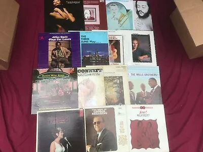 7 Jazz VG++ Record LOT Albums Mixed Vinyl Brass Strings Crooners 1950-80s  • $26.99