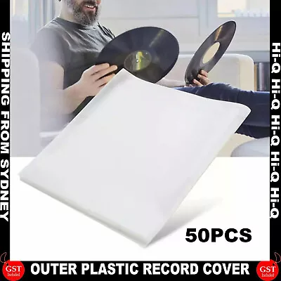 $15.99 • Buy 50PCS Sleeves Outer LP Music Durable For 12  Vinyl Record Plastic Record Cover A