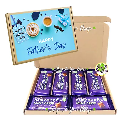 FATHERS DAY 6 IRISH CADBURY MINT CRISP HAMPER 54g Personalised Gift Tag Present • £16.95