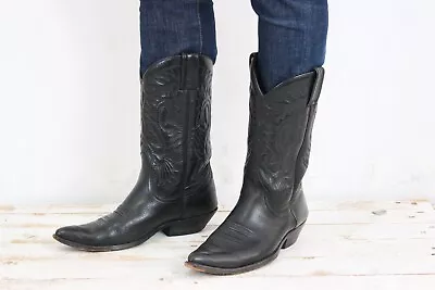 £169 • Buy SANCHO Western EU 43 Cowboy Leather Boots UK 9 Men US 10 Moto Ranch Vtg Pull On