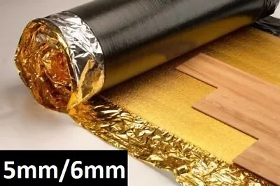 5mm 6mm Or 7mm Sonic Gold Underlay - Wood Or Laminate Flooring - 1x FREE TAPE • £36.50