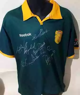$595 • Buy South Africa Beach Cricket Shirt Personally Signed By Legends Unframed