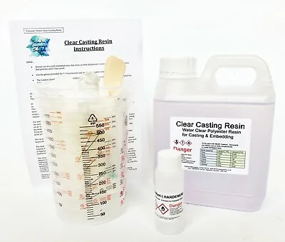 £27.95 • Buy Clear Casting Resin 2.5 Kg  Clear Cast Like Water Kit  Jewellery Embedding 