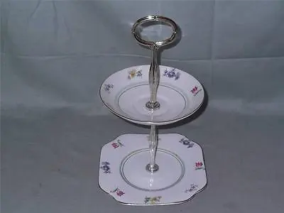 Vintage Colclough Bone China 2-Tier Biscuit Plate Small Cakestand Patt.4610 • £9.99