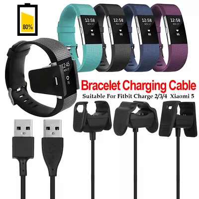$5.29 • Buy Fitbit Charge 2/3/4 USB Charging Cable Clip Charger Smart Accessories Xiaomi 5