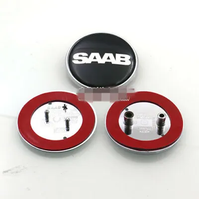 2x Saab Badge 9-39-5 Set Boot Back & Bonnet Front Logo Emblem 68mm • $14.99