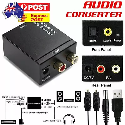 Analogue Audio Input To Digital Toslink / Coaxial Out Converter + Toslink Cable • $10.79