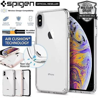 For IPhone SE 3 2022 2020 XR X XS Max 7 8 Case SPIGEN Ultra Hybrid Clear Cover • $24.99