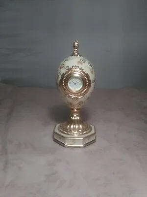Faberge Elegance Porcelain Egg Clock • $154.99