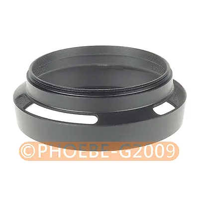 $6.92 • Buy  Metal Black Vented Lens Hood For Canon Olympus Leica M Contax Fujifilm Sony