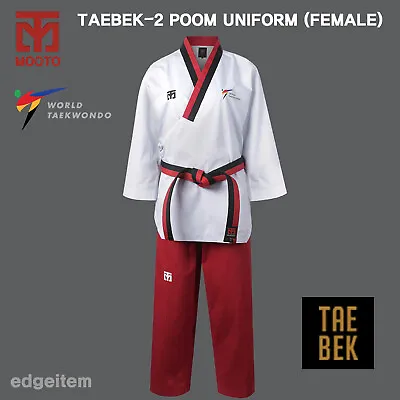 MOOTO Taebek-2 Poomsae Poom Uniform (Female) WT Taekwondo Dobok Gi • $105