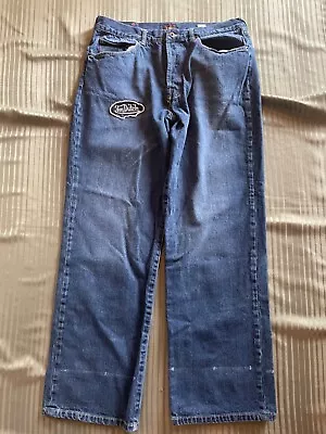 Vintage Von Dutch Mens Jeans 34 With Patch Multi Buttons 34 X 32 • $89.99
