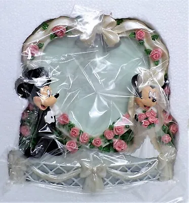 Disney Mickey & Minnie Wedding Photo Frame Decor Suit & Dress 14300203 030823WT2 • $23.36