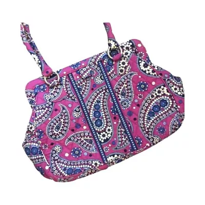 Vera Bradley Boysenberry Frame Bag Purple Paisley Purse Handbag Floral • $34.20