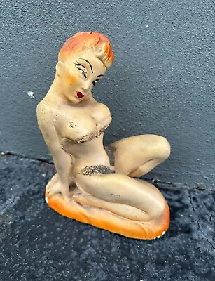 Vintage 1940's 1950's Mid Century Chalkware Carnival Prize Pin Up • $120