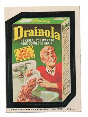 1975 Wacky Packages Series 13     DRAINOLA     Tan Back • $7.99