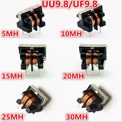1pcs Common Mode Choke Filter Inductor Coil UU9.8/uf9.8-5/10/15/20/25/30MH 7*8mm • $3.37
