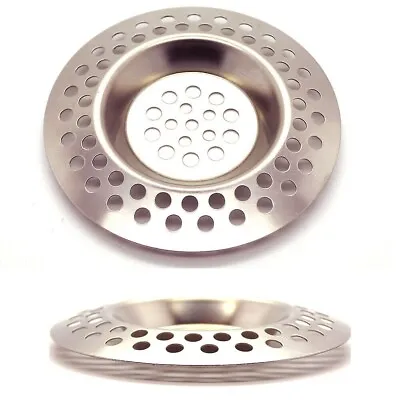 £1.95 • Buy Kitchen Sink Drain Strainer Steel Plug Hole Bath Basin Hair Catcher Cover Filter
