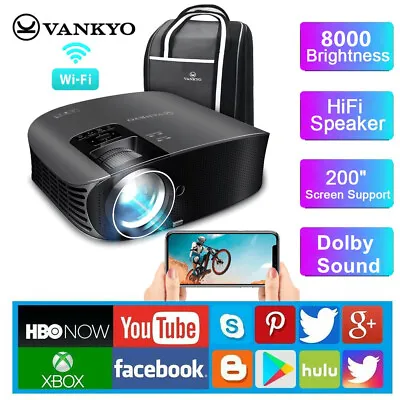 VANKYO Leisure 510W HD Portable WiFi Movie Projector Built-in Office Software • $42.90