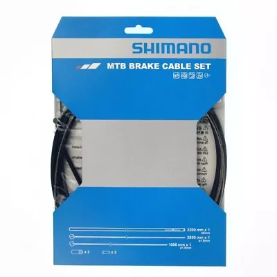 Shimano Mountain Bike Brake Cable Set Stainless Steel Inner Outer Wire Black Mtb • £12.49