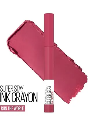 Maybelline Superstay Matte Ink Lip Crayon Shade 80 Run The World ( See Descr) • £4.75