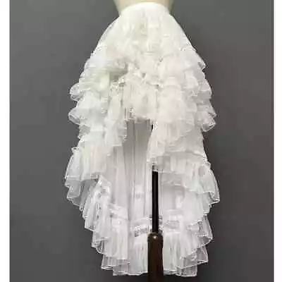 Sweet Cascading Mesh Skirt Gothic Lolita Underskirt High Low Ruffled Skirt • $39.99