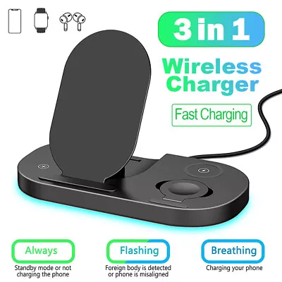 3IN1 QI Fast Wireless Charger Stand Dock Charging Station For Multiple Devices • $72.95