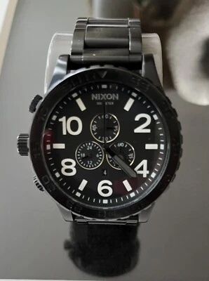 £129 • Buy Nixon 51-30 Simplify Men's Black Stainless Steel Japan, Chrono Watch, 30ATM. 