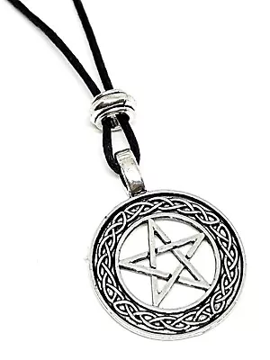 Pentacle Pendant Necklace Pentagram Witch Pagan Amulet Wiccan Celtic Jewellery • £4.95