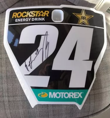 R J Hampshire #24 *Signed Husqvarna Front Number PLATE SX MX -  • $239
