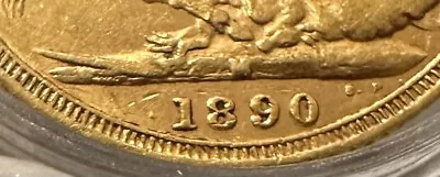 1890-queen Victoria Jubilee Head Gold Sovereign Legend • £725