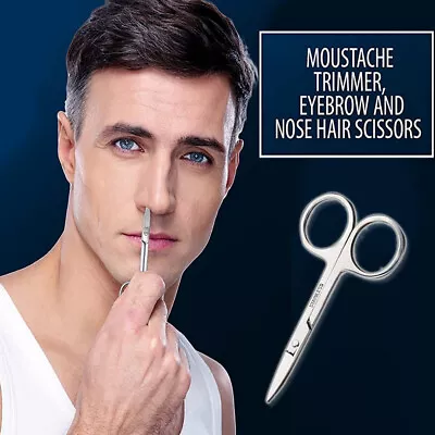 Nose Hair Scissor Remover Stainless Steel Trimmer Safety Thick Clipper Round Tip • $4.75