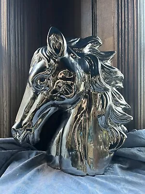 Vintage Italian Chrome Silver Horses Head   • $225
