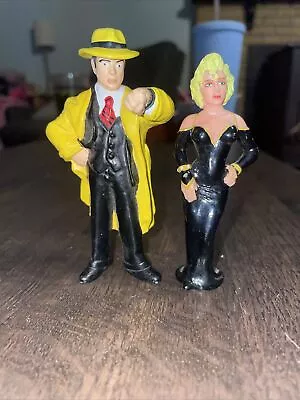 Vintage LOT OF 2 DICK TRACY PVC FIGURES Disney Applause 3.25  Madonna Breathless • $8