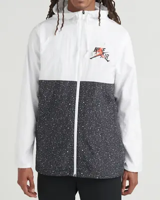 Jordan Jacket Men's L Jumpman Classics Windbreaker Athleisure White CT9368-100 • $64.95