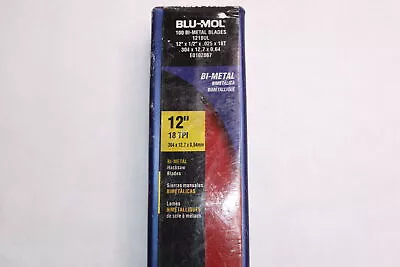 (100-Pk) Blu-Mol Bi-Metal Hack Saw Blade 18-TPI 12  • $34.19