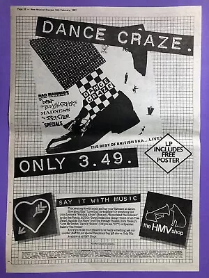 Dance Craze British Ska HMV 1981 Music Press Advert - Poster Size • £7